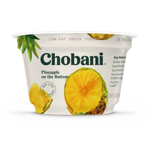 Yogurt   Chobani Pineapple On The Bottom Low Fat Greek