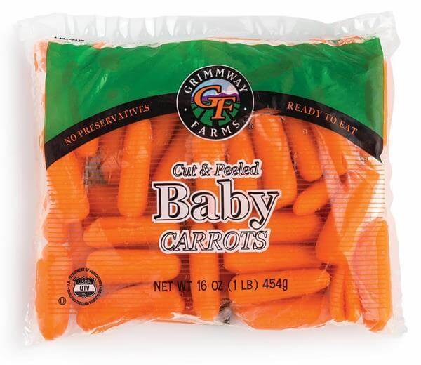GRIMWAY CUT AND PEELED BABY CARROTS