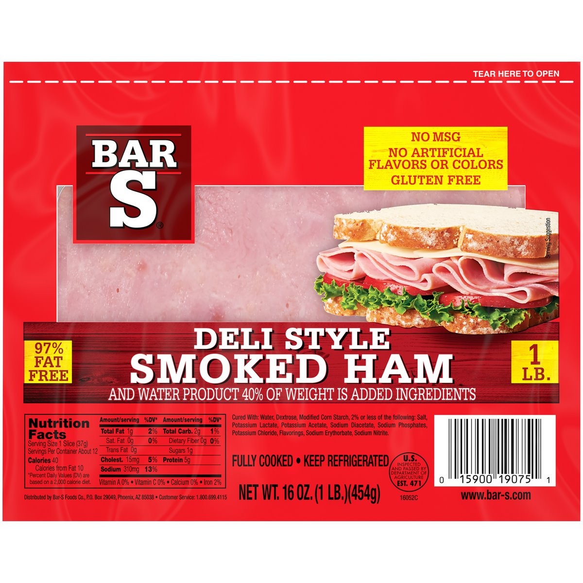 BAR S SHAVED SMKD HAM                    1 OZ
