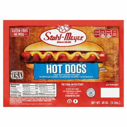 STAHL MEYER HOT DOGS 48 OZ