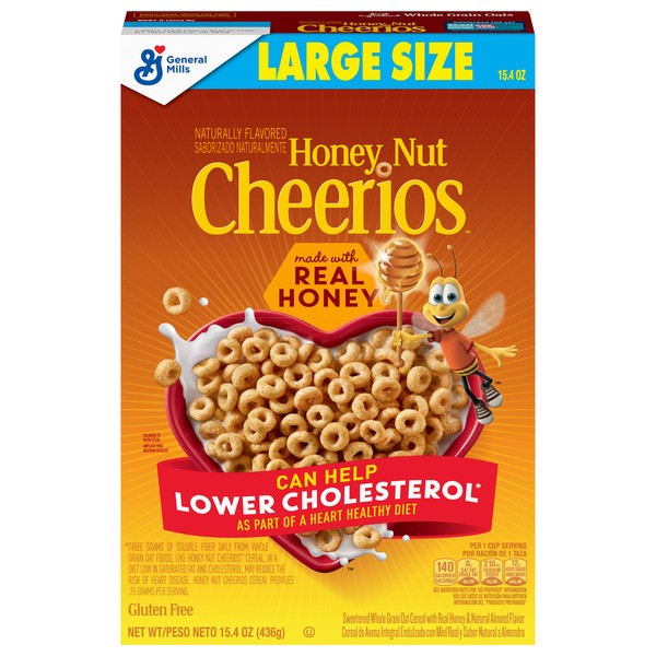 HONEY NUT CHEERIOS WHOLE GRAIN OATS 15.4 OZ