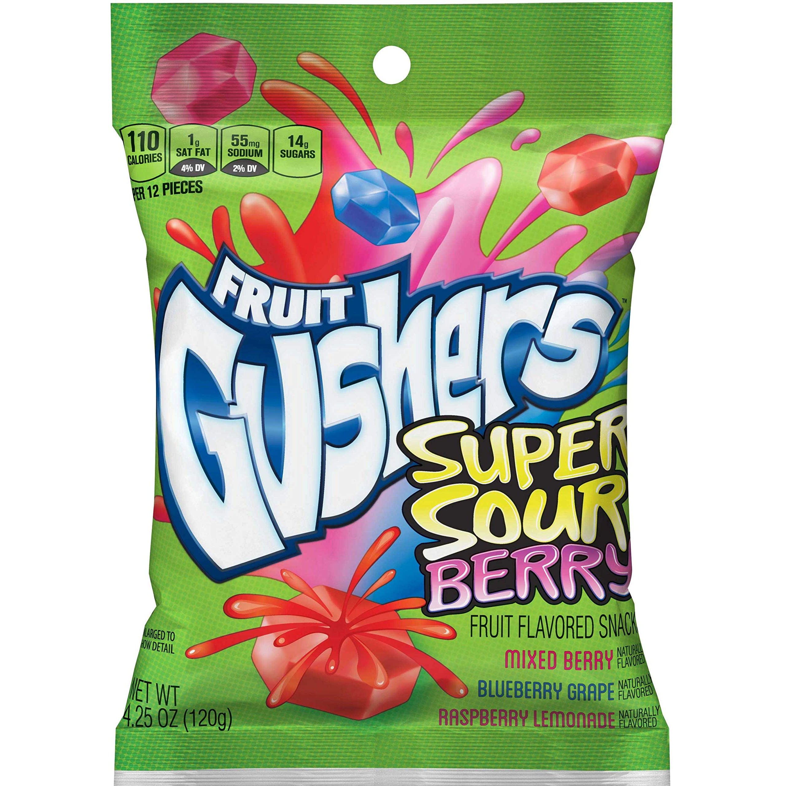 Fruit Gushers? Gluten Free Fruit Snacks Super Sour Berry 34 OZ