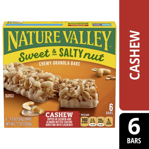 NATURE VALLEY SWEET & SALTY CASHEW 7.2 OZ
