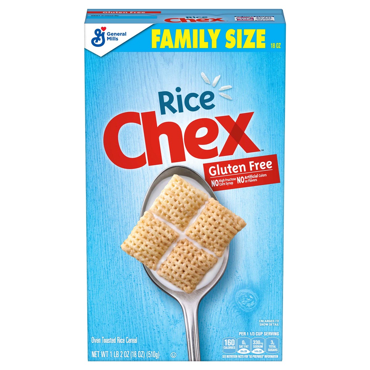 GENERAL MILLS RICE CHEX FAMILY SIZE      1 OZ