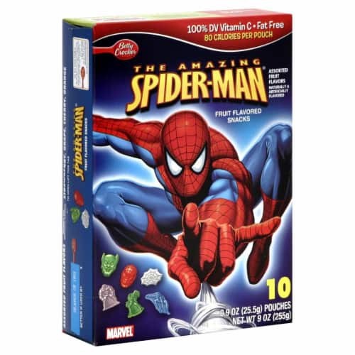 BETTY CROCKER SPIDER MAN FRUIT SNACK 10 COUNT