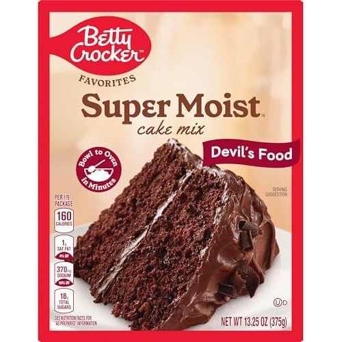 BETTY CROCKER CAKE DEVILS FOOD 13.25 OZ