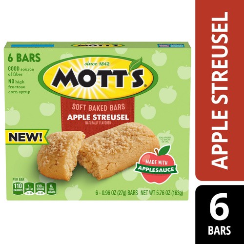 MOTTS APPLE STREUSEL BAR 5.76 OZ