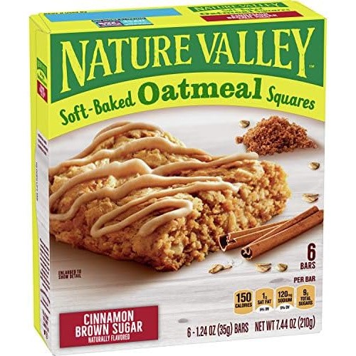 NATURE VALLEY OATMEAL CINNMN SQUARES 7.44 OZ