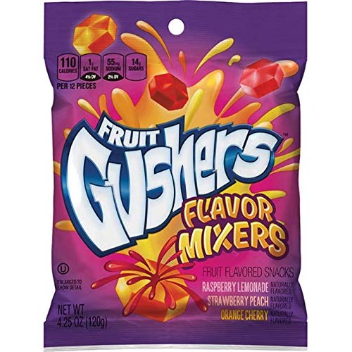 Fruit Gushers Flavor Mixers Gluten Free Gummy Snacks 4.25 OZ