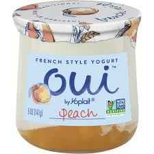 YOPLAIT OUI PEACH FRNCH YOGURT