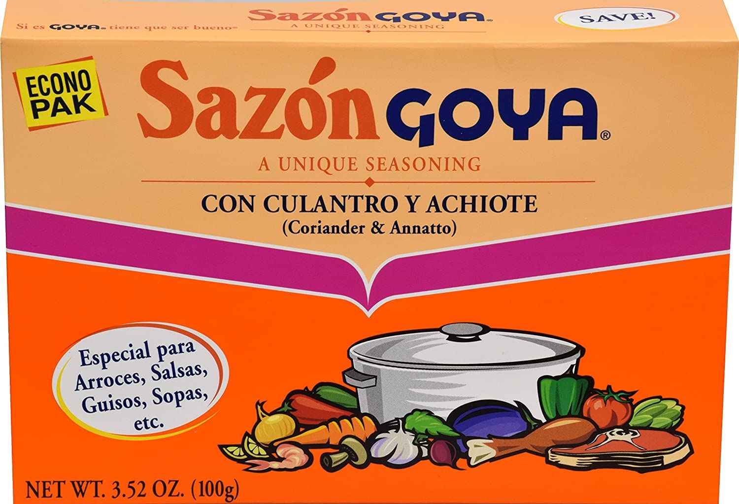 SAZON GOYA CILANTRO ACHIOTE