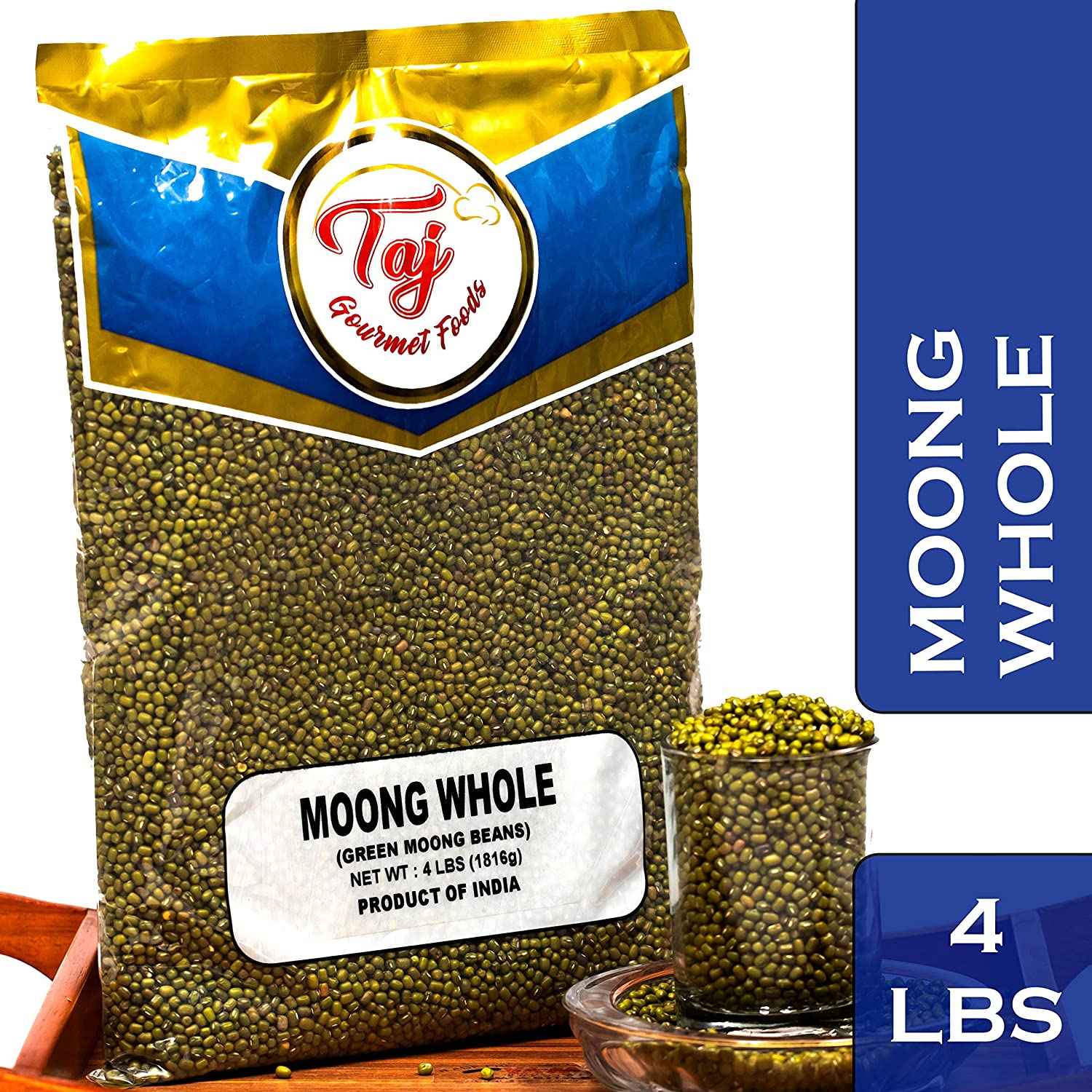 TAJ Premium Indian Moong Dal Whole Mung Beans