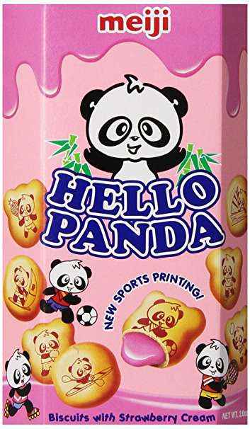 Meiji Hello Panda Strawberry Biscuits