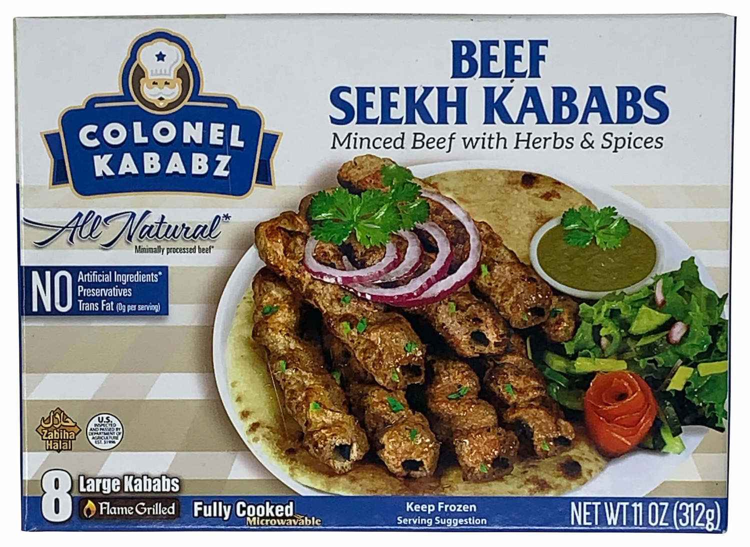 Colonel Kababz Frozen Beef Seekh Kabab