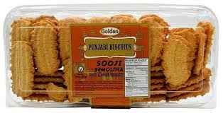 Golden Sooji Semolina Punjabi Cookies Biscuits