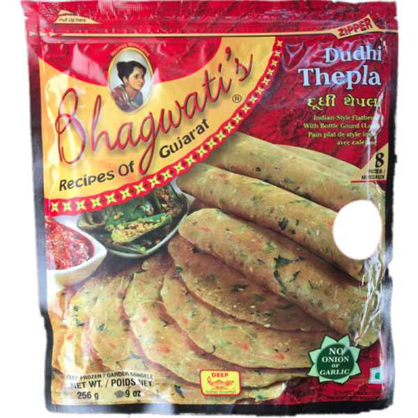 Bhagwatis Dudhi Thepla