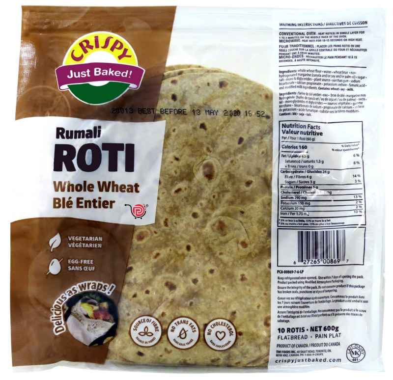 Crispy Whole Wheat Rumali Rotis (10 Rotis)