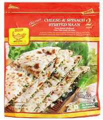 Deep Cheese And Spinach Naan