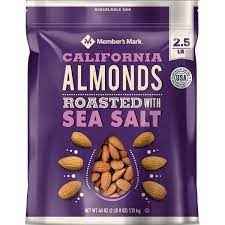 Members Mark Dry Roasted Almonds With Sea Salt