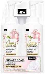 Caress Botanicals Shower Foam  White Orchid And Coconut Milk 13.5 Fl. Oz