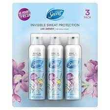 Secret Invisible Spray Deodorant  Luxe Lavender 3.8 Oz.