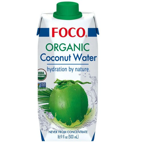 FOCO ORGANIC COCONUT WATER 16.9 FLOZ