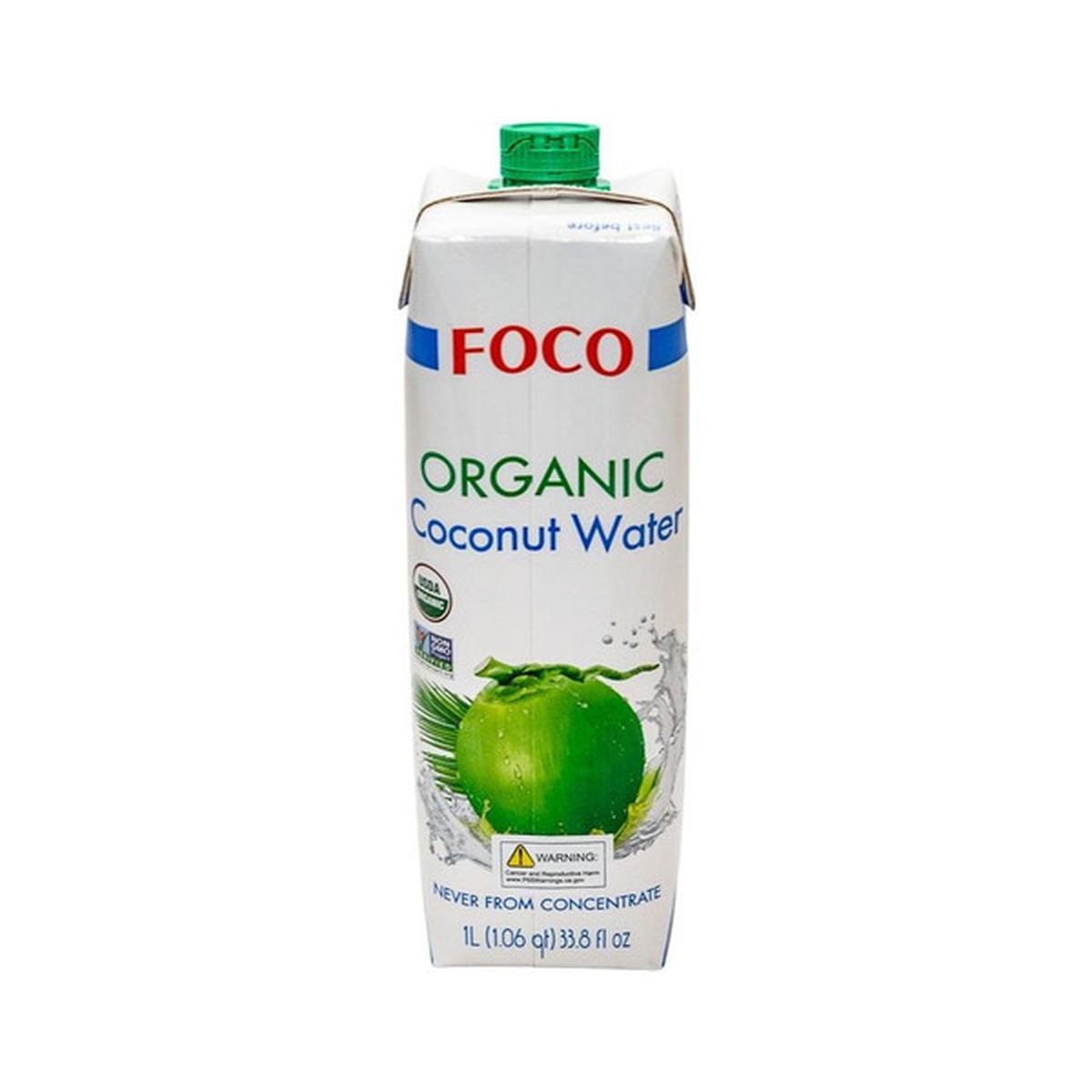 FOCO ORGANIC COCONUT WATER 33.8 FLOZ