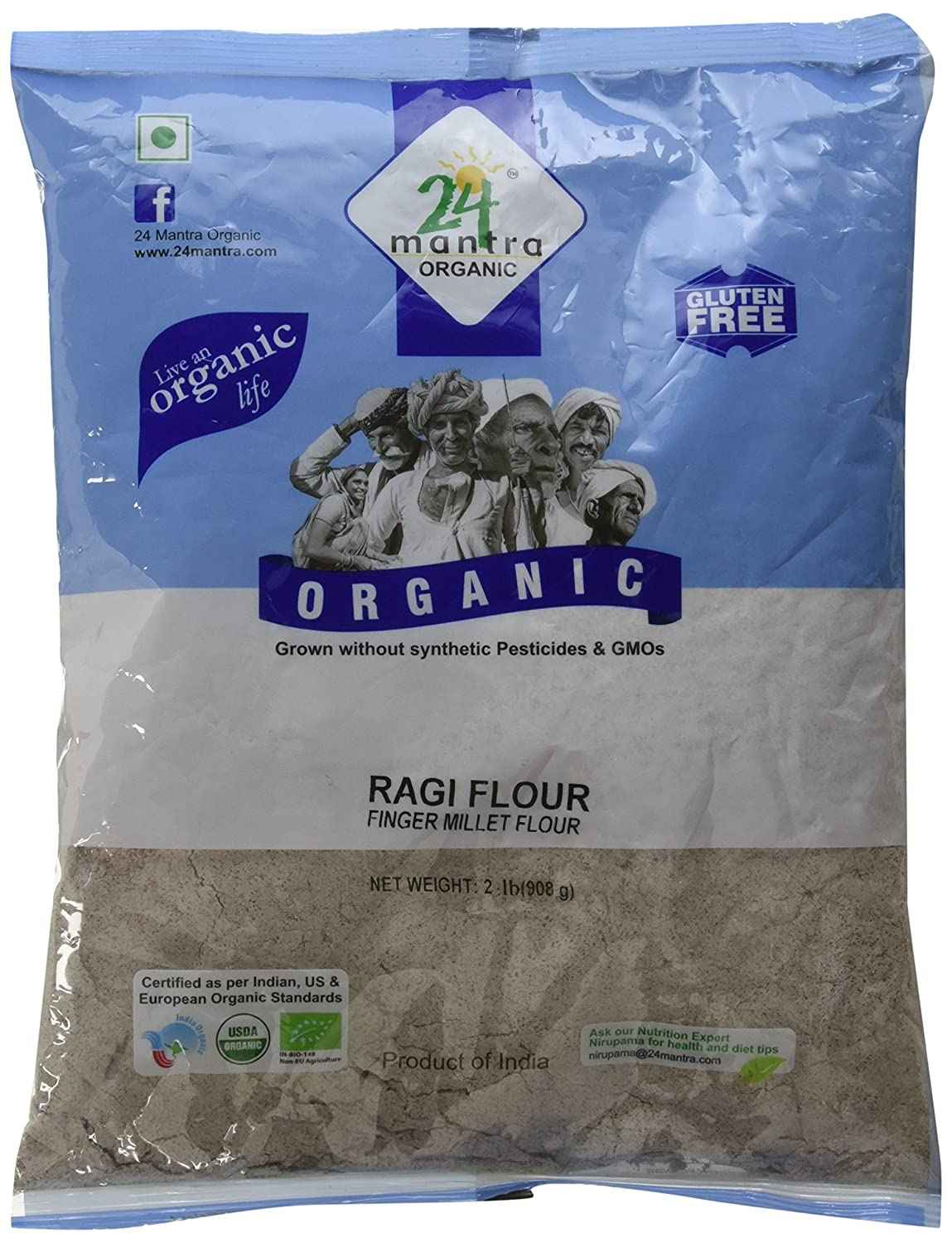 24 Mantra Organic Ragi Flour (Finger Millet Flour)