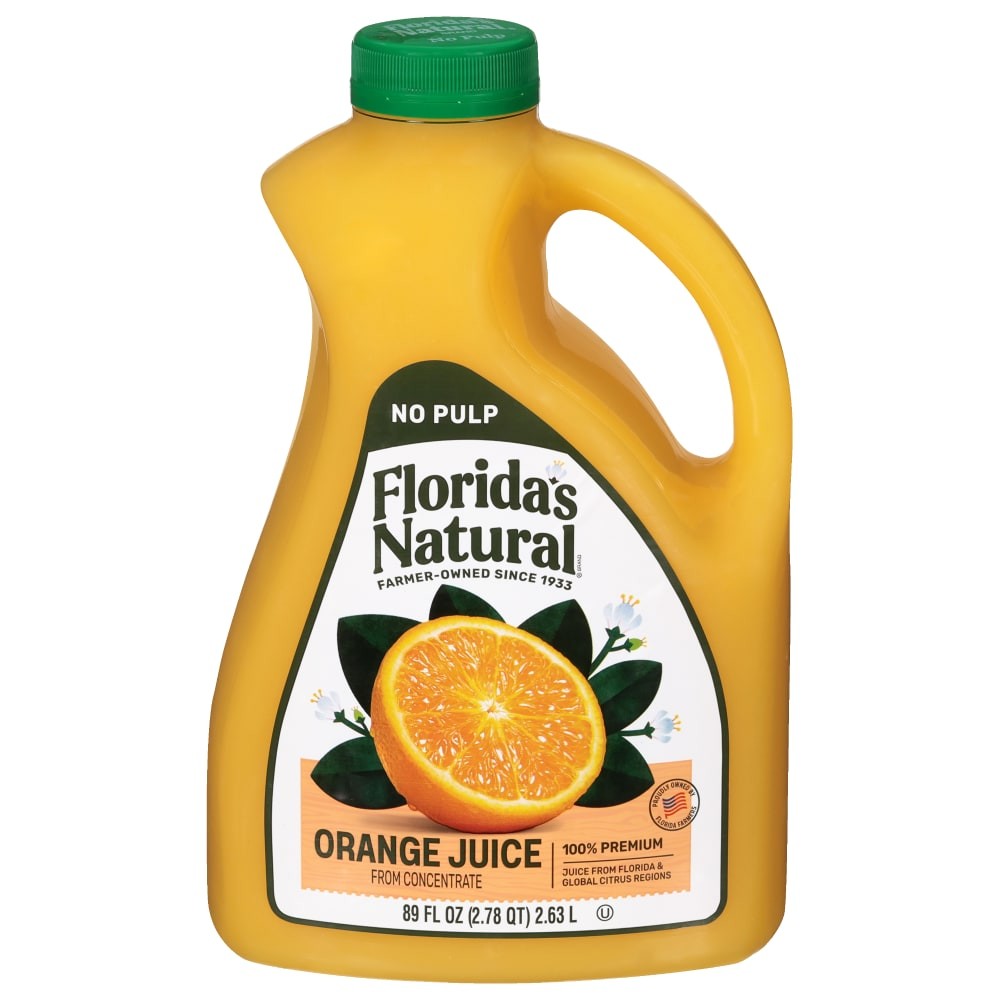 FLORIDAS NATURAL NO PULP ORANGE JC 89 OZ
