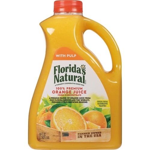 FLORIDAS NATURAL H/SQ ORANGE JUICE 89 OZ