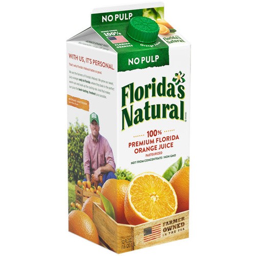 NATURAL NO PULP ORANGE JUICE 52 OZ