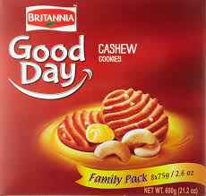 BRITANNIA GOOD DAY CASHEW COOKIES