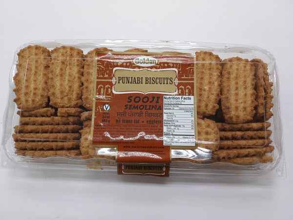 Golden Punjabi Sooji Semolina Biscuits