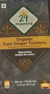 24 MANTRA ORGANIC TULSI GINGER TURMERIC TEA 