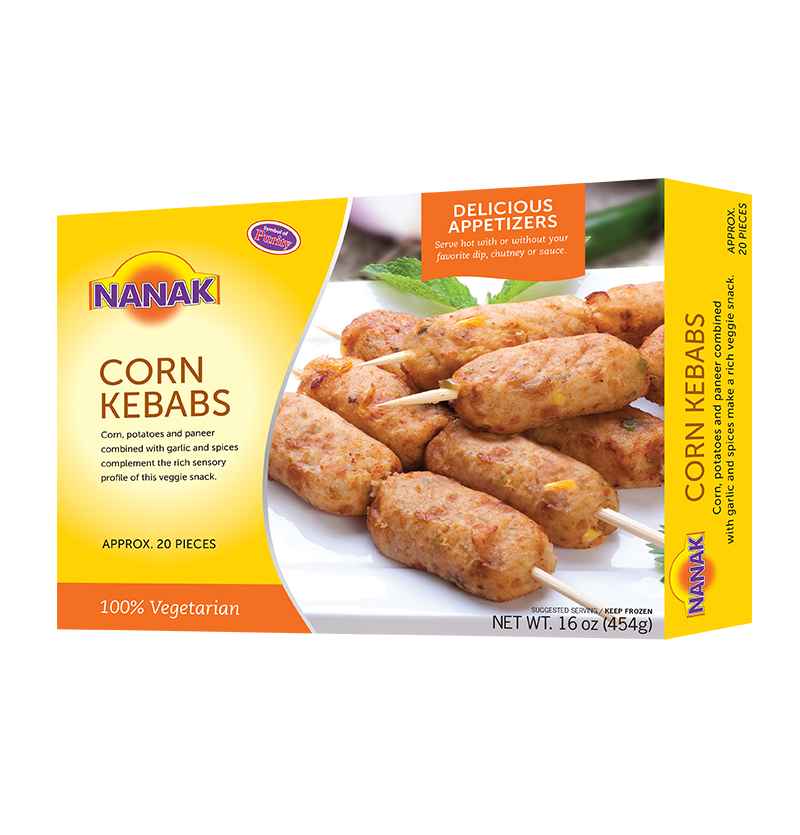 Nanak Corn Kababs 100% Vegetarian (20 Pieces)