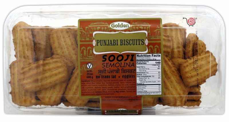 Golden Punjabi Sooji Semolina Biscuits