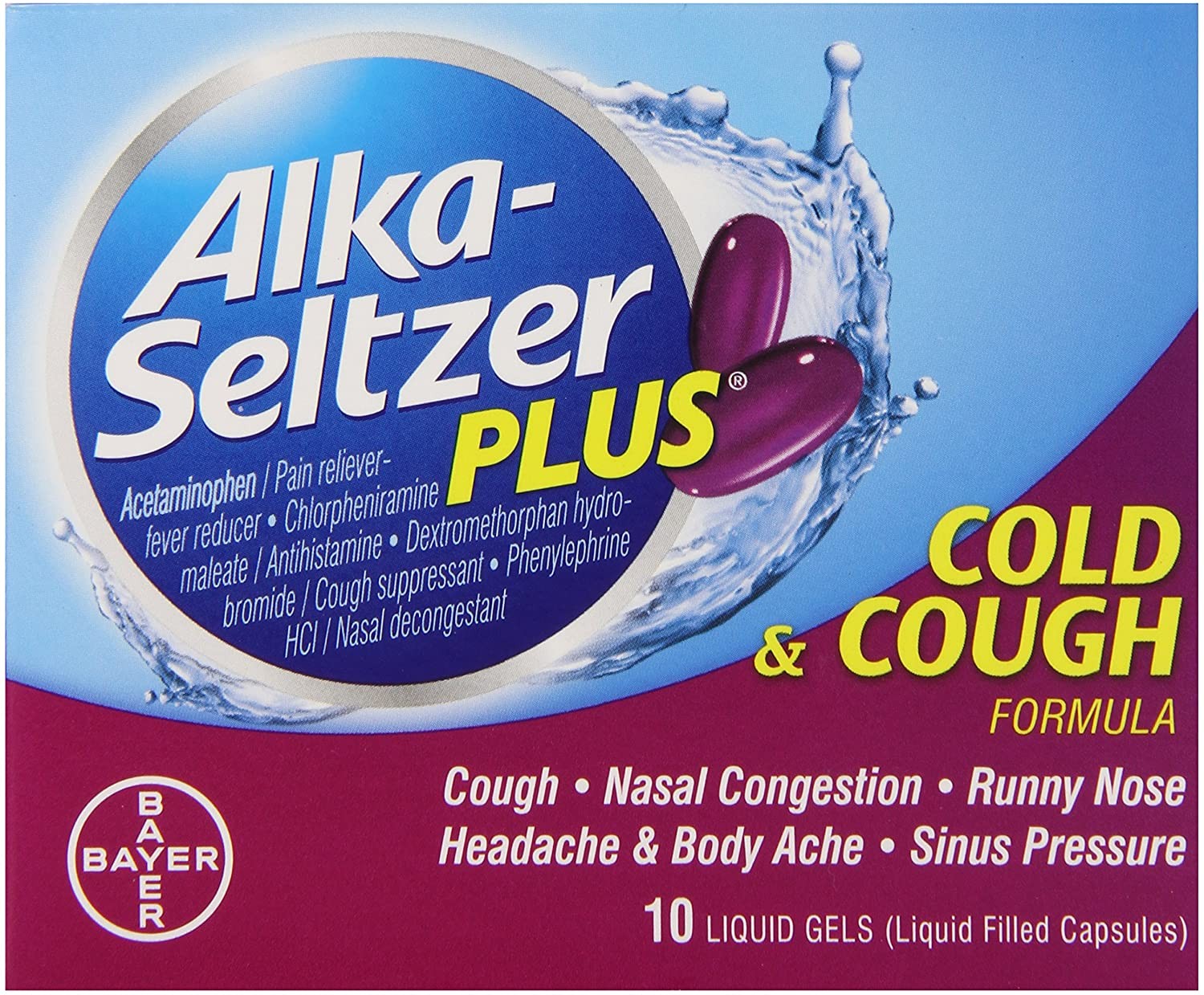 ALKA SELTZER COLD & COUGH 10 PCS