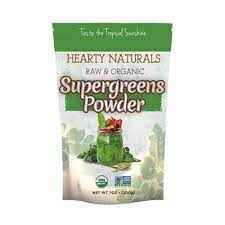RAW ORGANIC SUPER GREENS POWDER HEARTY NATURALS