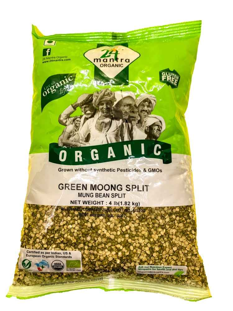 ORGANIC MOONG GREEN SPLIT 24 MANTRA