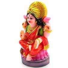 FIBER DECORATED LAXMI IDOL 10 INCH