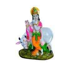 FIBER IDOL KRISHNA WITH COW M 1103