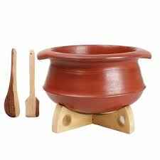 CLAY COOKING HANDI RED INDIA BAZAAR
