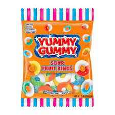 YUMMY GUMMY SOUR FRUIT RINGS