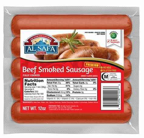 Al Safa Beef Smok Sausag