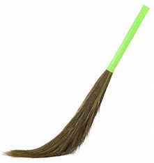 Indian Broom W Colored Handle