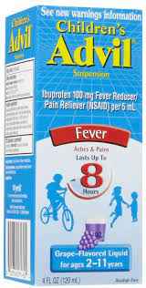 Childrens Advil Suspension Grape Flavor 