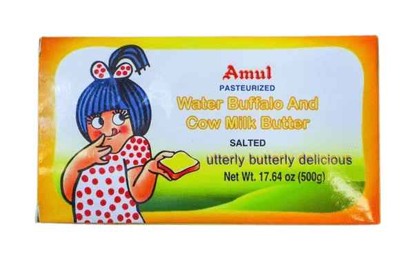 Amul Pasteurized Water Buffalo And Cow Milk Salted Butter
