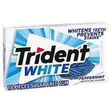 TRIDENT WHITE SUGAR FREE