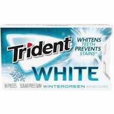 TRIDENT WHITE WINTERGREEN SUGAR FREE GUM