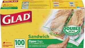 GLAD ZIP STORAGE SANDWICH